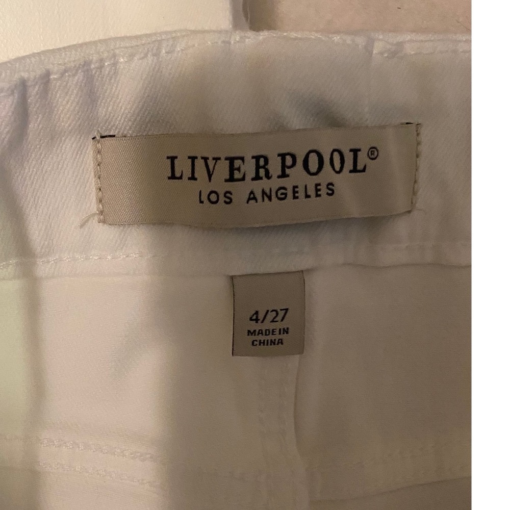 Liverpool Los Angeles Chloe Pull On Crop Skinny Jeans White Eco Denim 4/27 NEW - Picture 5 of 10